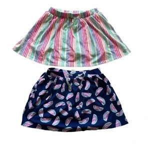 Cat & Jack Watermelon Stripes Cotton Girls Skort Bundle SZ L (10/12) # 2057